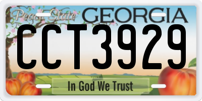 GA license plate CCT3929