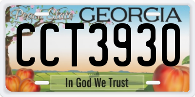 GA license plate CCT3930