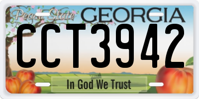 GA license plate CCT3942