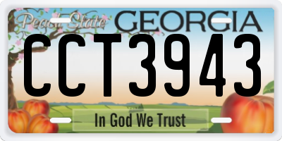 GA license plate CCT3943