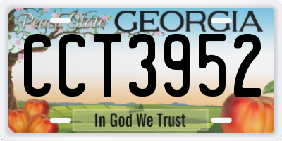 GA license plate CCT3952