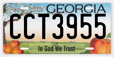 GA license plate CCT3955