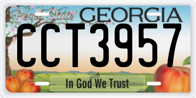 GA license plate CCT3957