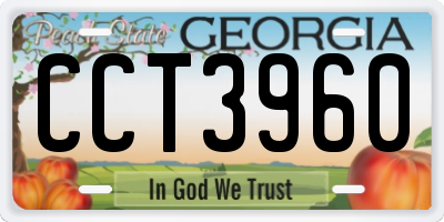 GA license plate CCT3960