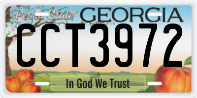GA license plate CCT3972