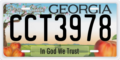 GA license plate CCT3978