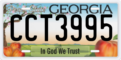 GA license plate CCT3995