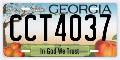 GA license plate CCT4037