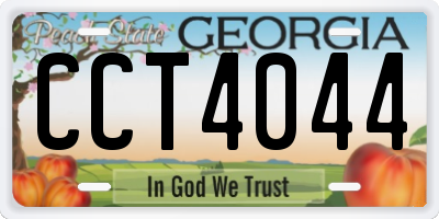 GA license plate CCT4044