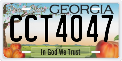 GA license plate CCT4047