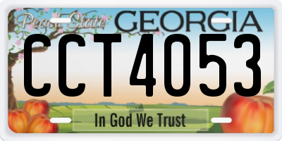 GA license plate CCT4053