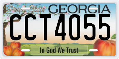 GA license plate CCT4055