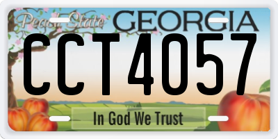 GA license plate CCT4057