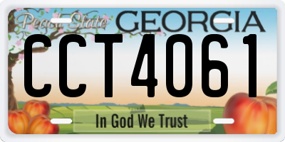 GA license plate CCT4061