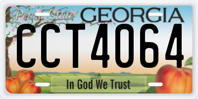 GA license plate CCT4064