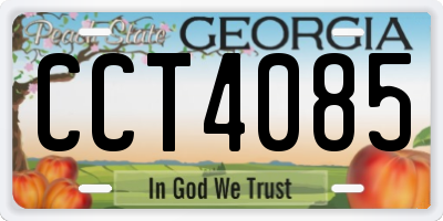 GA license plate CCT4085