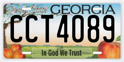 GA license plate CCT4089