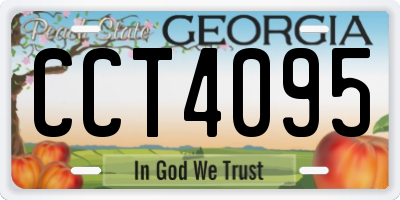 GA license plate CCT4095