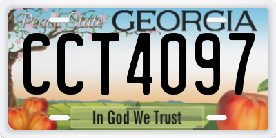 GA license plate CCT4097