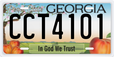 GA license plate CCT4101