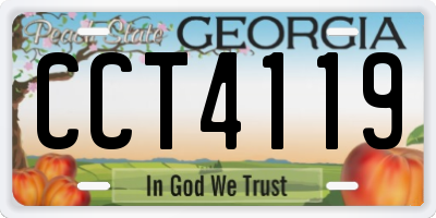 GA license plate CCT4119