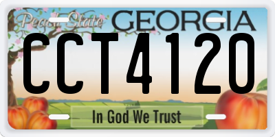 GA license plate CCT4120