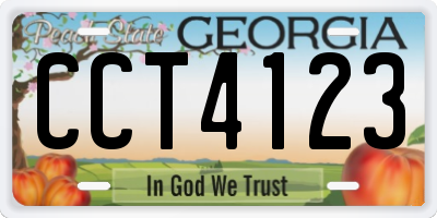 GA license plate CCT4123