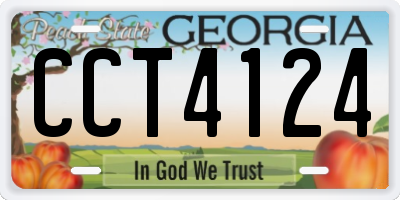 GA license plate CCT4124