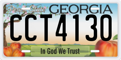 GA license plate CCT4130