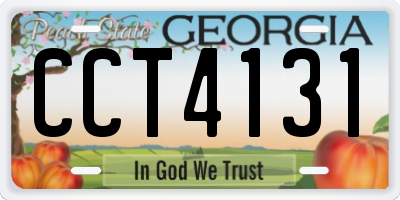 GA license plate CCT4131