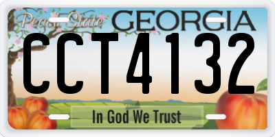GA license plate CCT4132