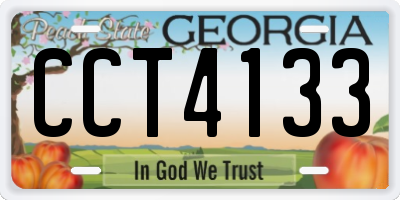 GA license plate CCT4133