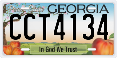 GA license plate CCT4134