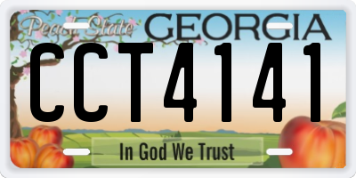 GA license plate CCT4141
