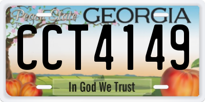 GA license plate CCT4149