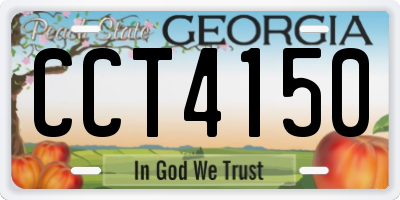 GA license plate CCT4150