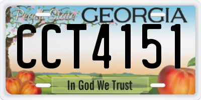 GA license plate CCT4151