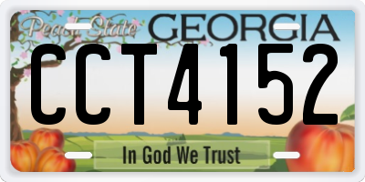 GA license plate CCT4152
