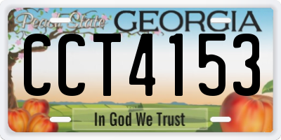 GA license plate CCT4153
