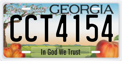 GA license plate CCT4154