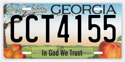 GA license plate CCT4155
