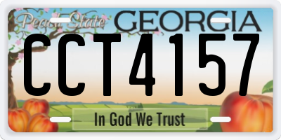 GA license plate CCT4157