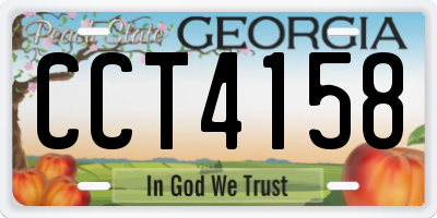 GA license plate CCT4158