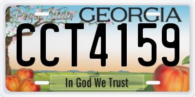 GA license plate CCT4159