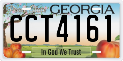 GA license plate CCT4161