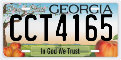 GA license plate CCT4165