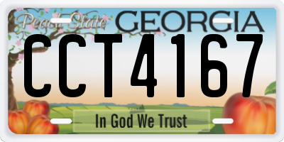 GA license plate CCT4167