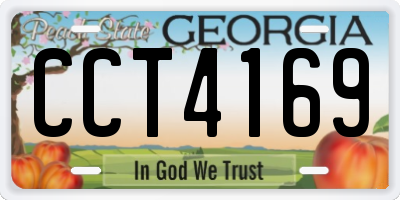 GA license plate CCT4169