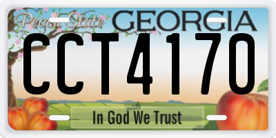 GA license plate CCT4170