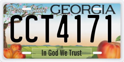 GA license plate CCT4171